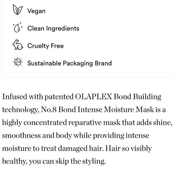 $9❤️‍🔥 OLAPLEX No. 8 Bond Intense Moisture Repair Mask 2PK 👩🏽‍🦱 No.8 Hair - Picture 5 of 8